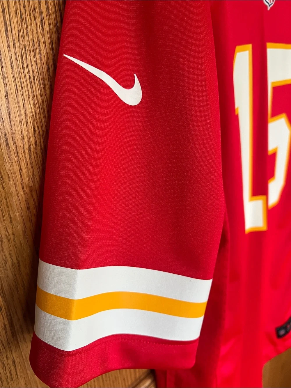 Nike Red & White Chiefs #15 Football Jersey